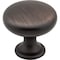Elements 1-3/16" Diameter Brushed Oil Rubbed Bronze Madison Cabinet Mushroom Knob 3910-DBAC - alternate 1